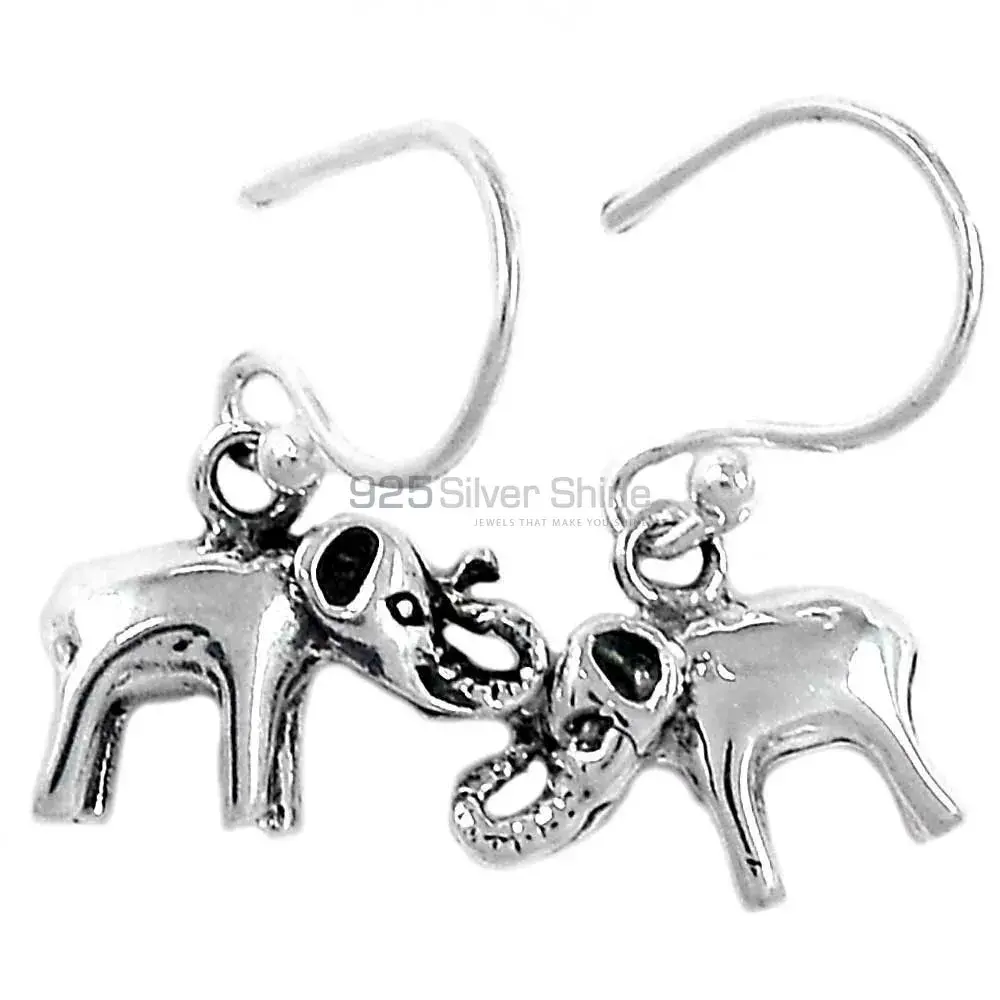 Elephant Design Earrings In Solid 925 Silver 925SE2897