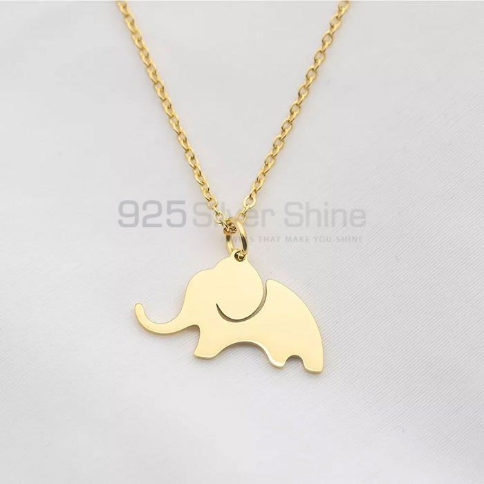 Elephant Necklace, Animal Minimalist Necklace In 925 Sterling Silver AMN210