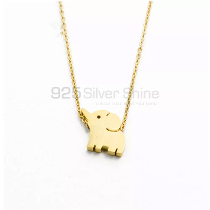 Elephant Necklace, Animal Minimalist Necklace In 925 Sterling Silver AMN211
