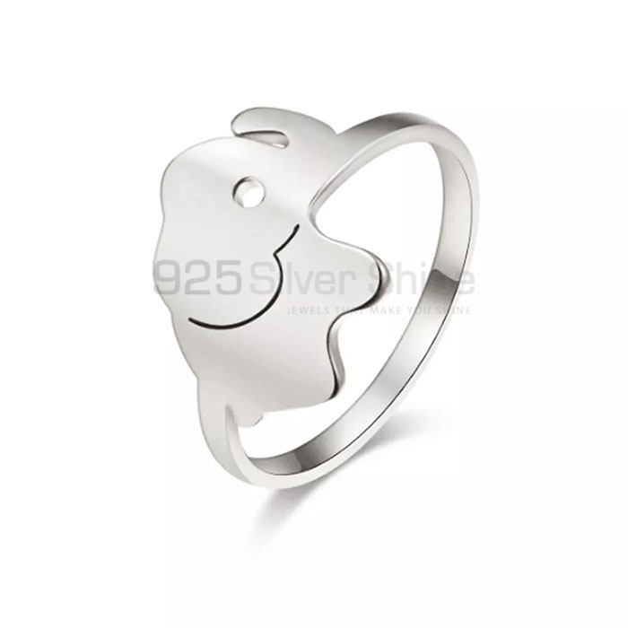 Elephant Ring, Animal Minimalist Rings In 925 Sterling Silver AMR296