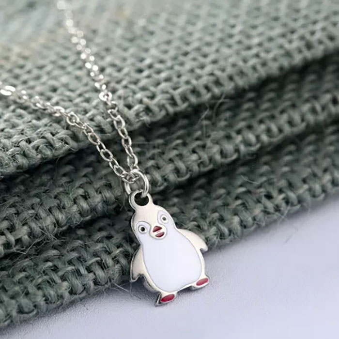 Emoji Monkey Penguin Necklace, Stunning Animal Minimalist Necklace In 925 Sterling Silver AMN114_1