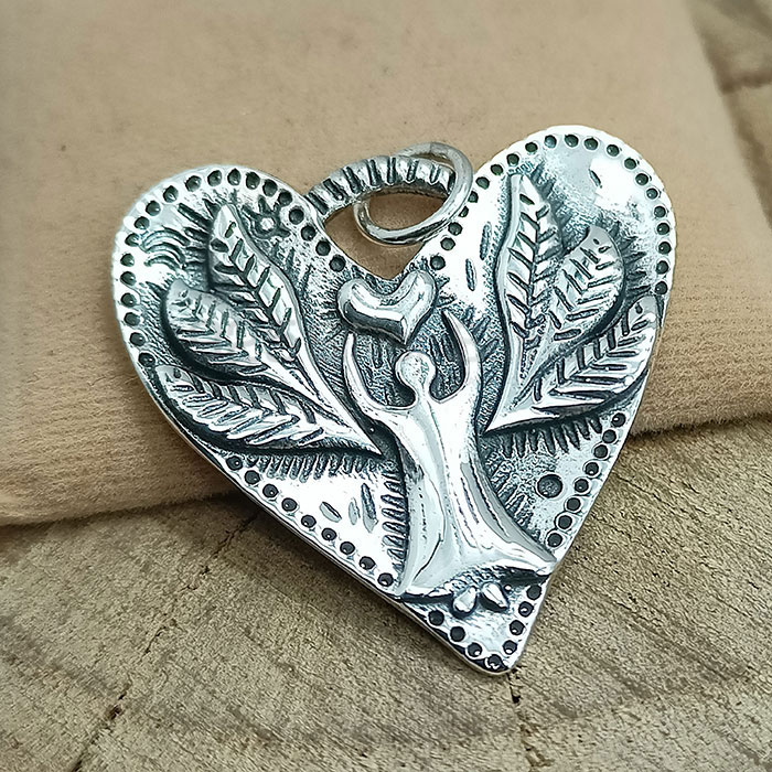 Ethnic Look Angle Pendant In 925 Sterling Silver 925NSP13_3