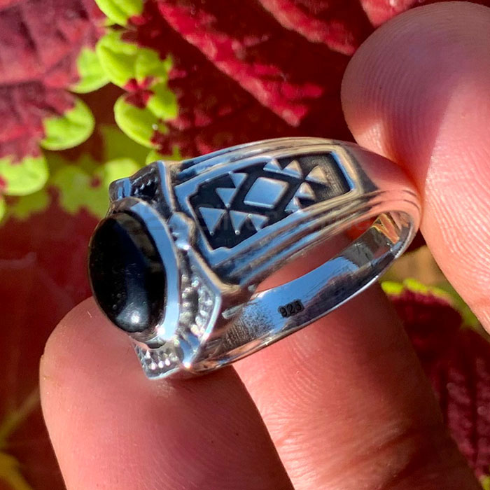 Ethnic oxidized 925 Silver Ring In Sterling Silver Jewelry SSR229_3