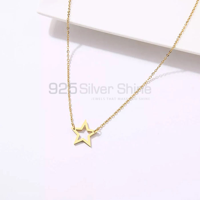 Exclusive 925 Silver Star Charm Necklace STMN504