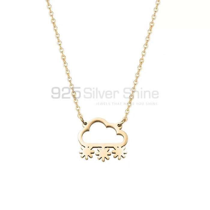 Cloud Minimalist Necklace In 925 Silver Jewelry CLMN23