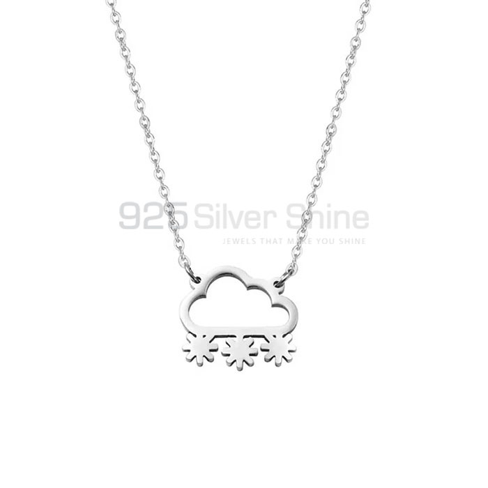 Cloud Minimalist Necklace In 925 Silver Jewelry CLMN23_1