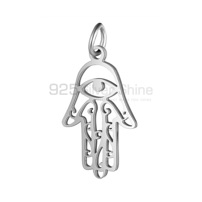 Sterling Silver Hamsa Charm Pendant For Women's HMMN312