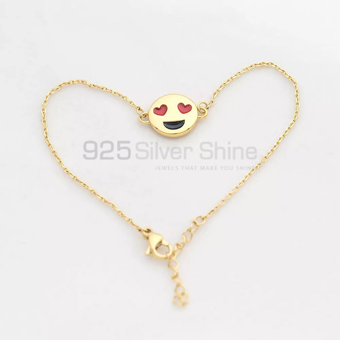 Explore Sterling Silver Smiley Charm Bracelet SMMB428_2