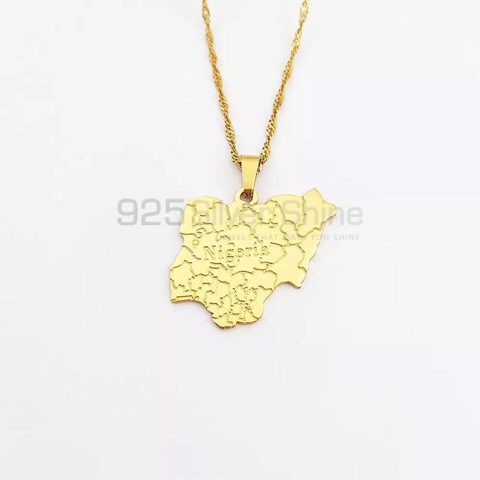 Exquisite Nigeria Africa City Name Necklaces In Sterling Silver MPMN365