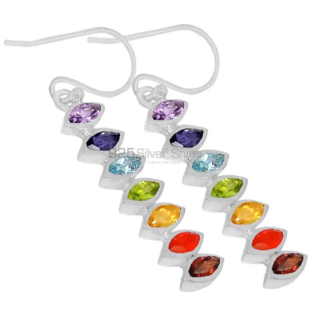 Eyes Chakra Earrings With Sterling Silver Jewelry 925CE17