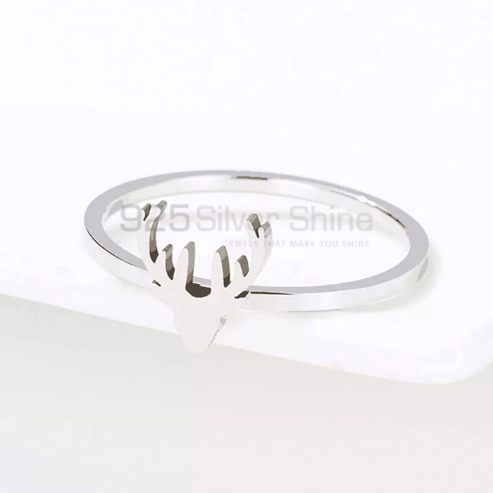 Fabulous Deer Head Ring, Animal Minimalist Rings In 925 Sterling Silver AMR299