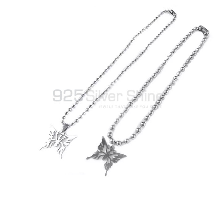 Filigree Butterfly Necklace, Animal Minimalist Necklace In 925 Sterling Silver AMN127_1