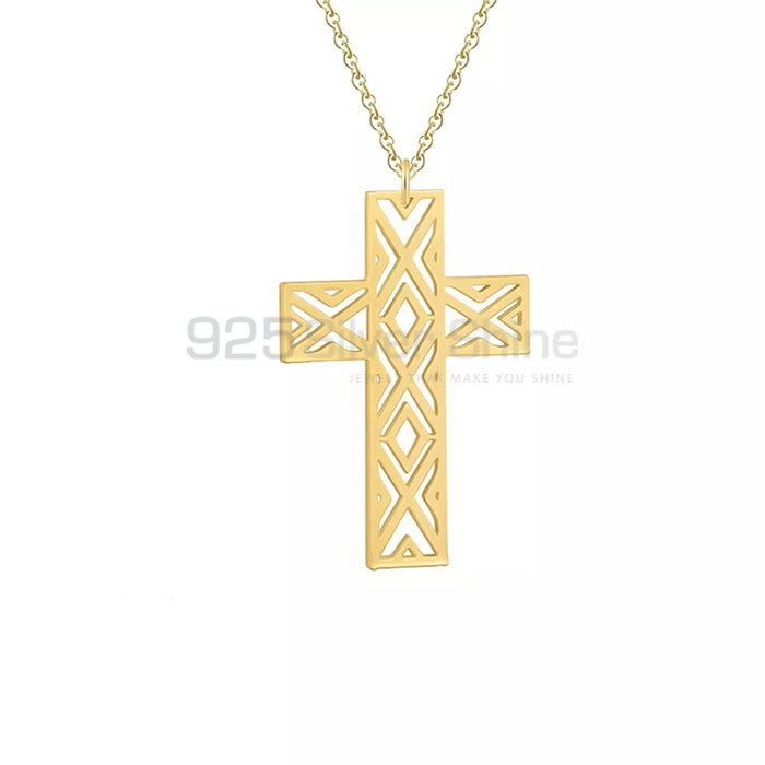 Filigree Design Cross Minimalist Necklace For Women's CRME66