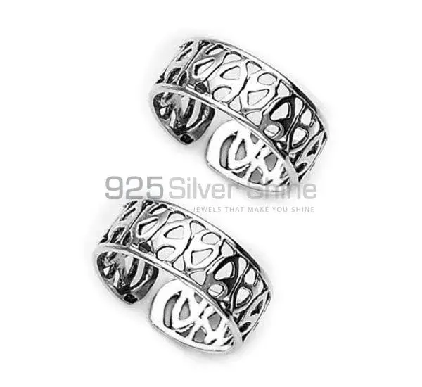Rib Design Toe Ring Sterling Silver - Kezef Creations