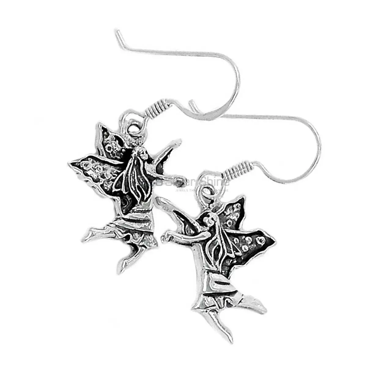 Fine 925 Sterling Silver Plain earring 925SE2893_2