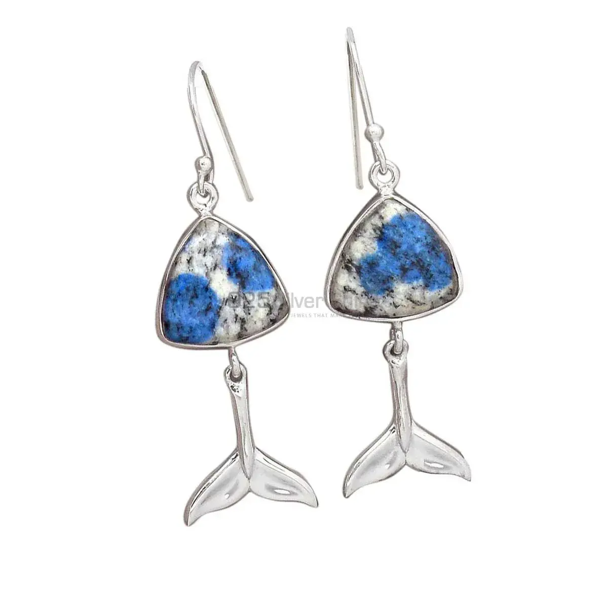 Fine 925 Sterling Silver Earrings In Genuine K2 Gemstone 925SE2180_0