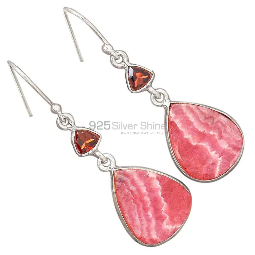 Fine 925 Sterling Silver Earrings In Genuine Multi Gemstone 925SE2814_7