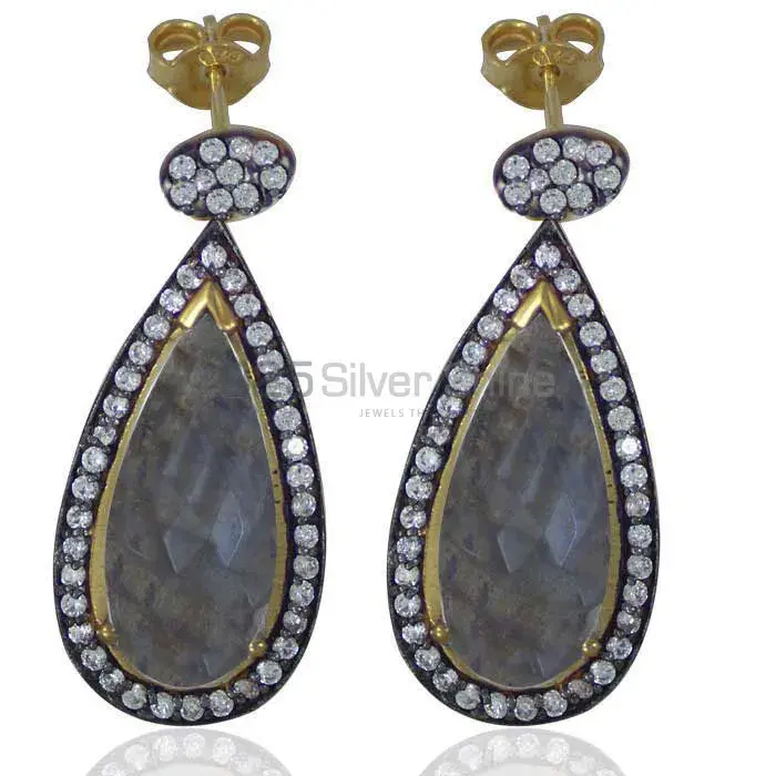 Fine 925 Sterling Silver Earrings In Natural Multi Gemstone 925SE1998