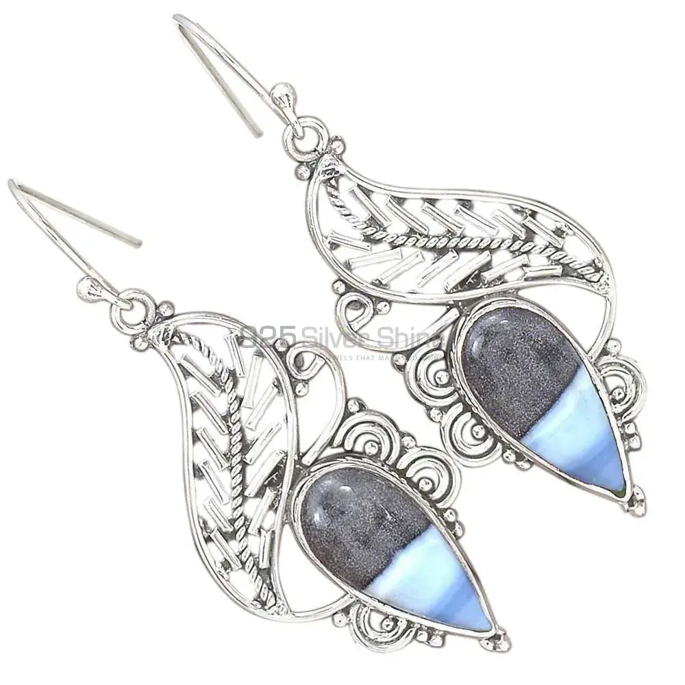 Fine 925 Sterling Silver Earrings In Semi Precious Gemstone 925SE2971_1