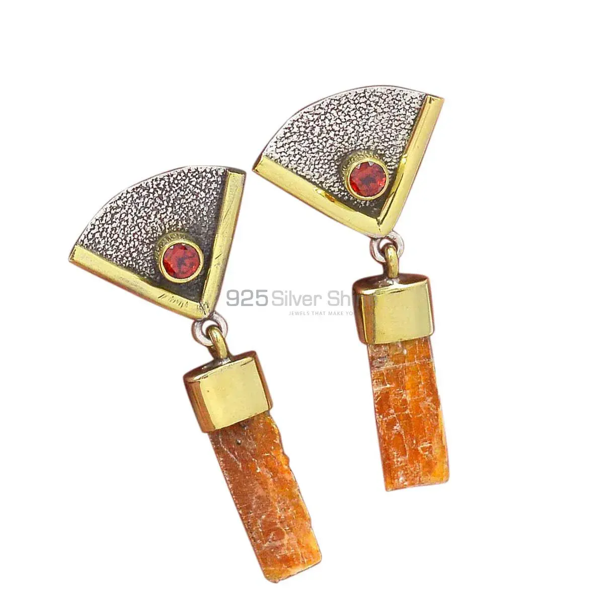 Fine 925 Sterling Silver Earrings In Semi Precious Gemstone 925SE3050_0
