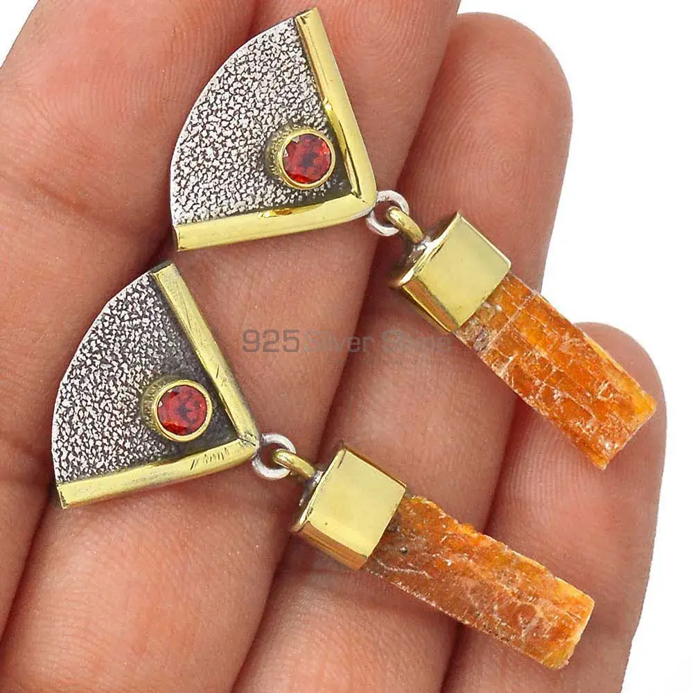 Fine 925 Sterling Silver Earrings In Semi Precious Gemstone 925SE3050_2