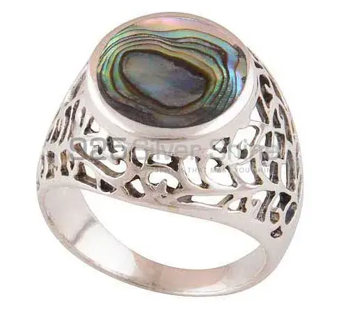 Fine 925 Sterling Silver Rings In Genuine Abalone Shell Gemstone 925SR2787_1