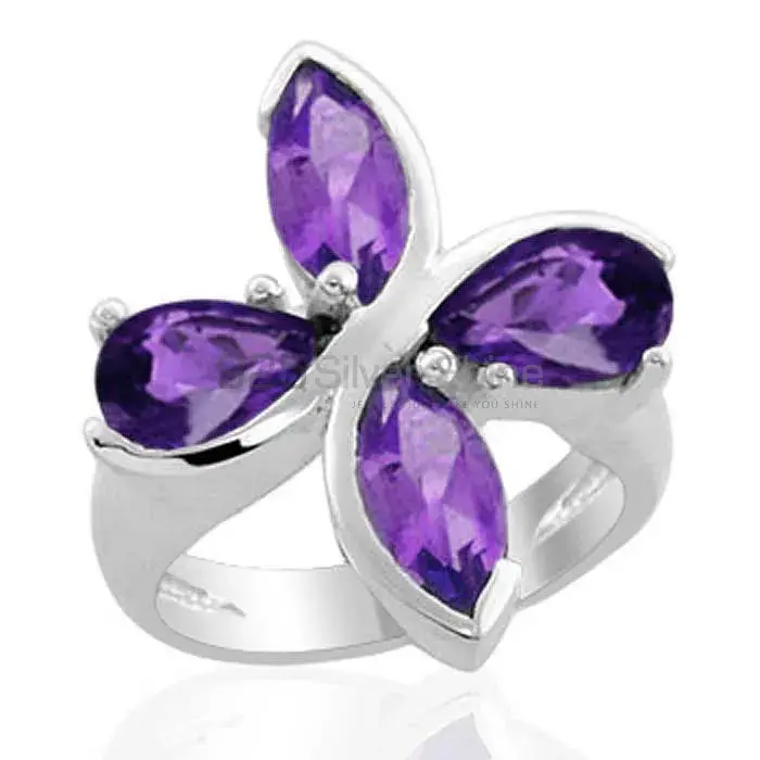 Fine 925 Sterling Silver Rings In Genuine Amethyst Gemstone 925SR1988_0