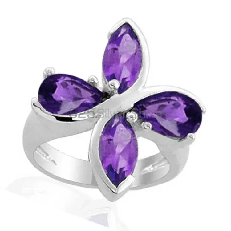 Fine 925 Sterling Silver Rings In Genuine Amethyst Gemstone 925SR1988_0