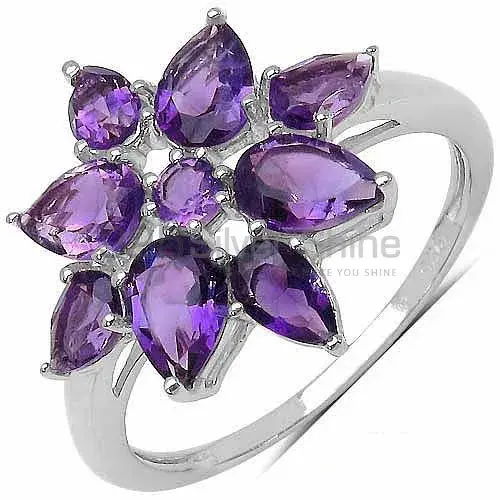 Fine 925 Sterling Silver Rings In Genuine Amethyst Gemstone 925SR3276