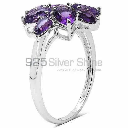 Fine 925 Sterling Silver Rings In Genuine Amethyst Gemstone 925SR3276_0