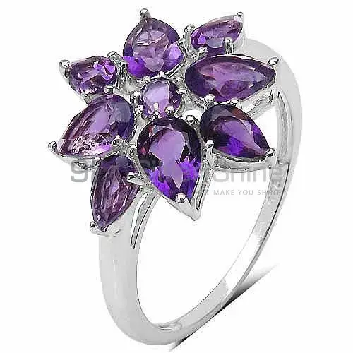 Fine 925 Sterling Silver Rings In Genuine Amethyst Gemstone 925SR3276_1