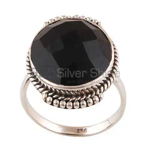 Fine 925 Sterling Silver Rings In Genuine Black Onyx Gemstone 925SR4022