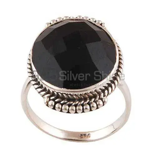 Fine 925 Sterling Silver Rings In Genuine Black Onyx Gemstone 925SR4022_0