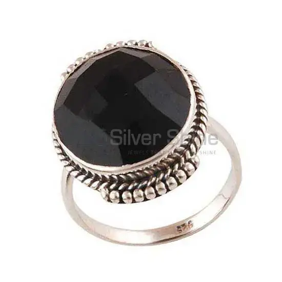 Fine 925 Sterling Silver Rings In Genuine Black Onyx Gemstone 925SR4022_0