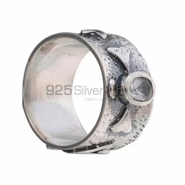 Fine 925 Sterling Silver Rings In Genuine Blue Topaz Gemstone 925SR3670_0