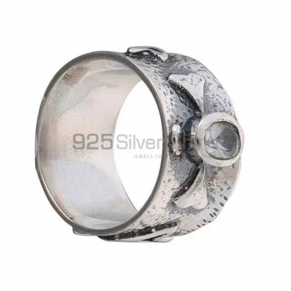 Fine 925 Sterling Silver Rings In Genuine Blue Topaz Gemstone 925SR3670_1