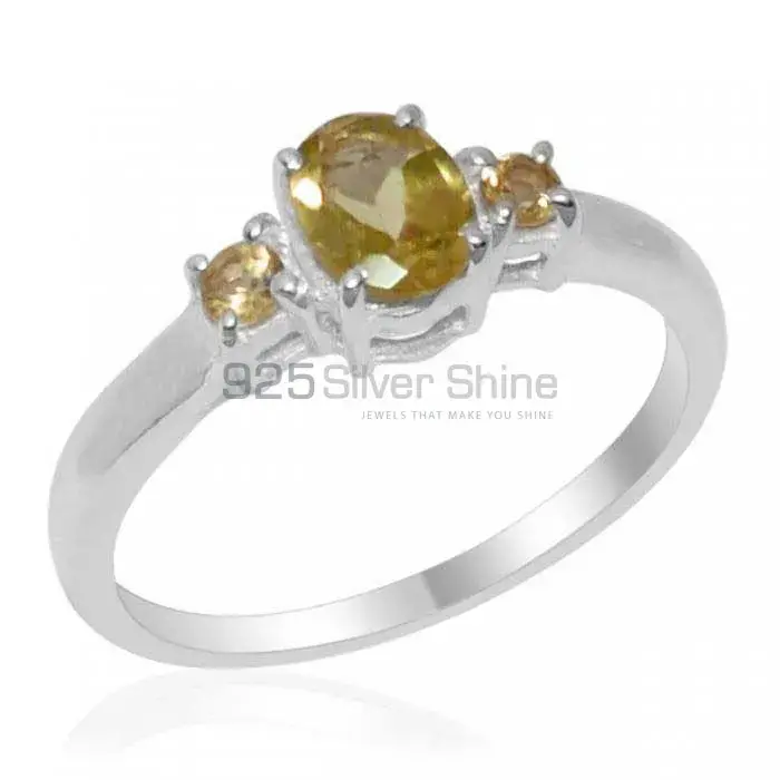 Fine 925 Sterling Silver Rings In Genuine Citrine Gemstone 925SR1830