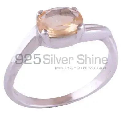 Sterling Silver Citrine November Birthstone Rings 925SR3434