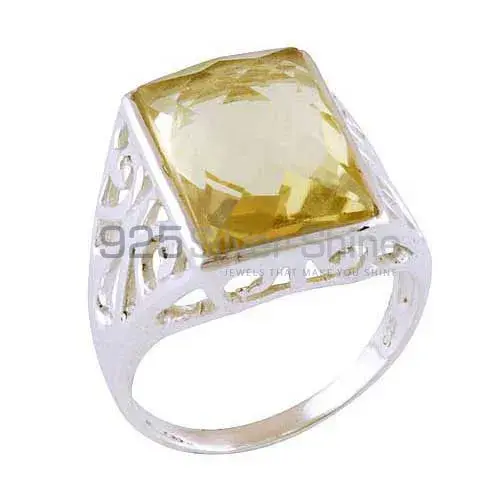 Sterling Silver Citrine Gemstone Wedding Rings 925SR3592