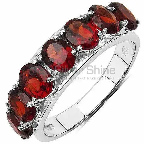 Fine 925 Sterling Silver Rings In Genuine Garnet Gemstone 925SR3182_0