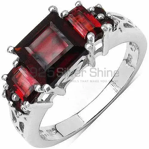 Fine 925 Sterling Silver Rings In Genuine Garnet Gemstone 925SR3197