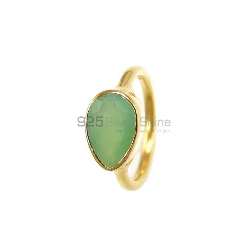 Fine 925 Sterling Silver Rings In Genuine Green Onyx Gemstone 925SR3828