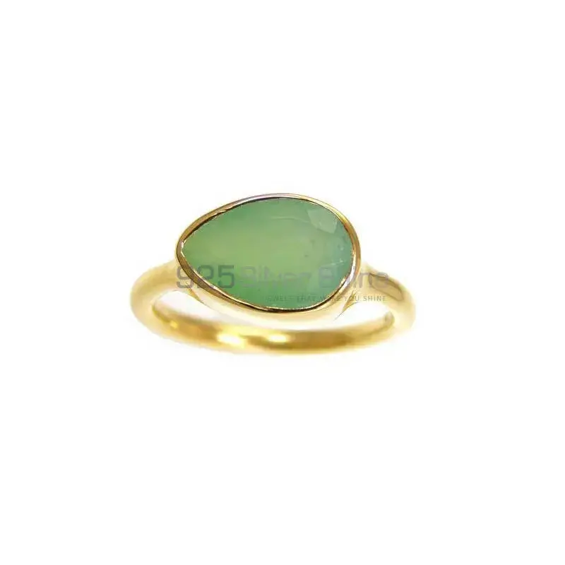 Fine 925 Sterling Silver Rings In Genuine Green Onyx Gemstone 925SR3828_0