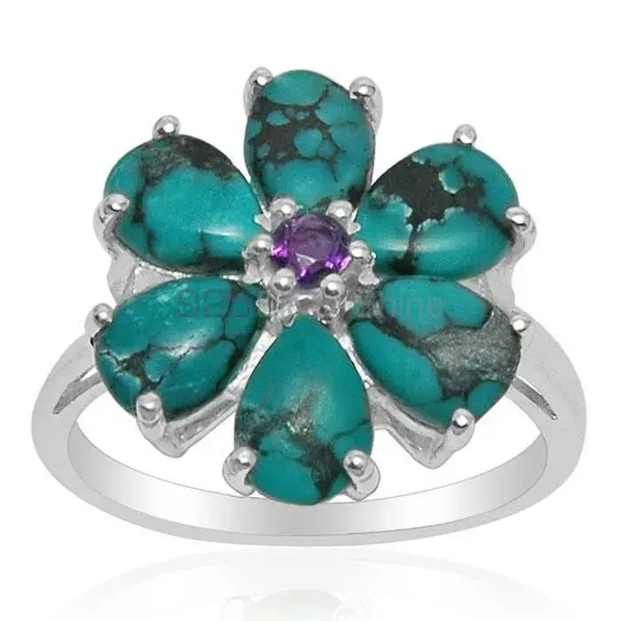 Fine 925 Sterling Silver Rings In Genuine Multi Gemstone 925SR1447_0
