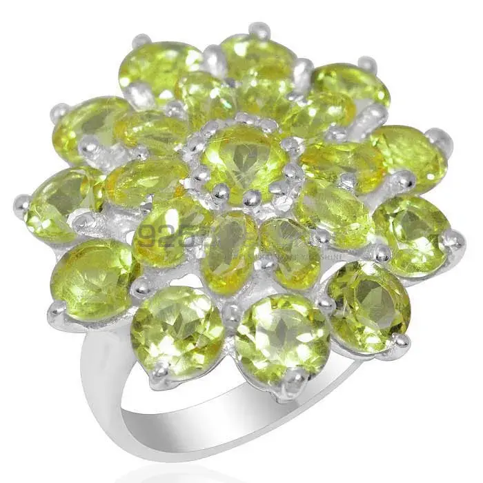 Fine 925 Sterling Silver Rings In Genuine Peridot Gemstone 925SR2146