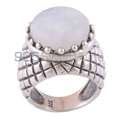 Fine 925 Sterling Silver Rings In Genuine Rainbow Moonstone 925SR3513_0