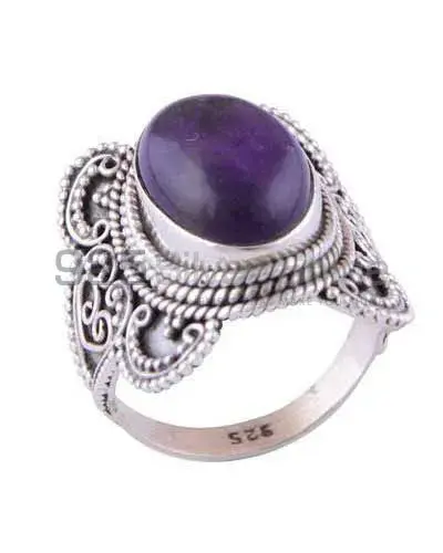 Fine Work Design Amethyst Silver Rings 925SR3022