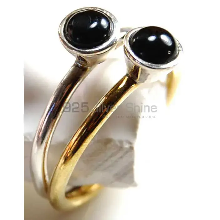 Fine 925 Sterling Silver Rings In Natural Black Onyx Gemstone 925SR3747