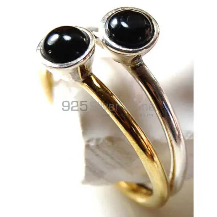 Fine 925 Sterling Silver Rings In Natural Black Onyx Gemstone 925SR3747_0