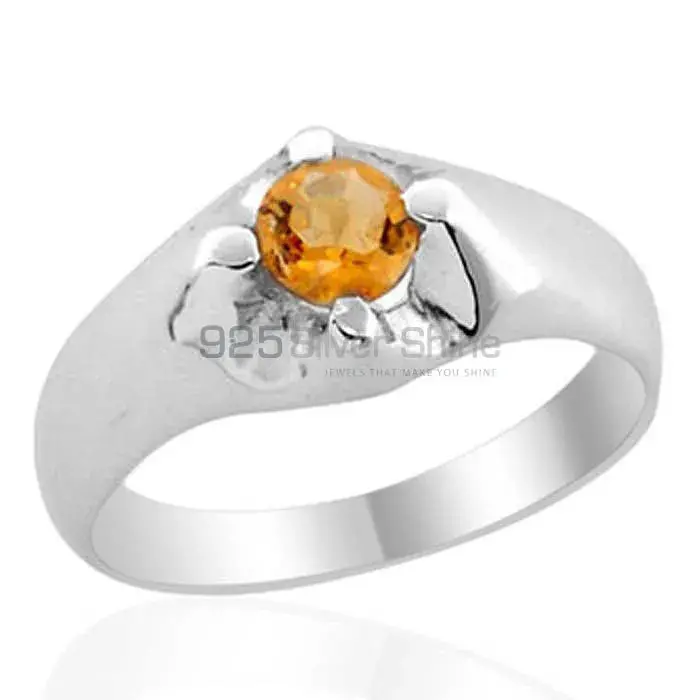 Faceted Citrine Birthstone Sterling Silver Rings 925SR1986